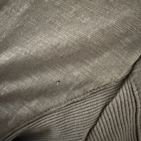 James Perse Brown Supima Cotton Button Down Ribbed Side Panel SZ 4 (XL) Shirt - Picture 5 of 5